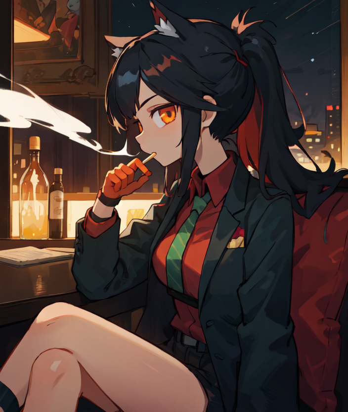 00945-609208091-(masterpiece, best quality, detailed face, detailed eyes, high res, high quality),,sitting,black hair, red shirt,Black suit jack.png